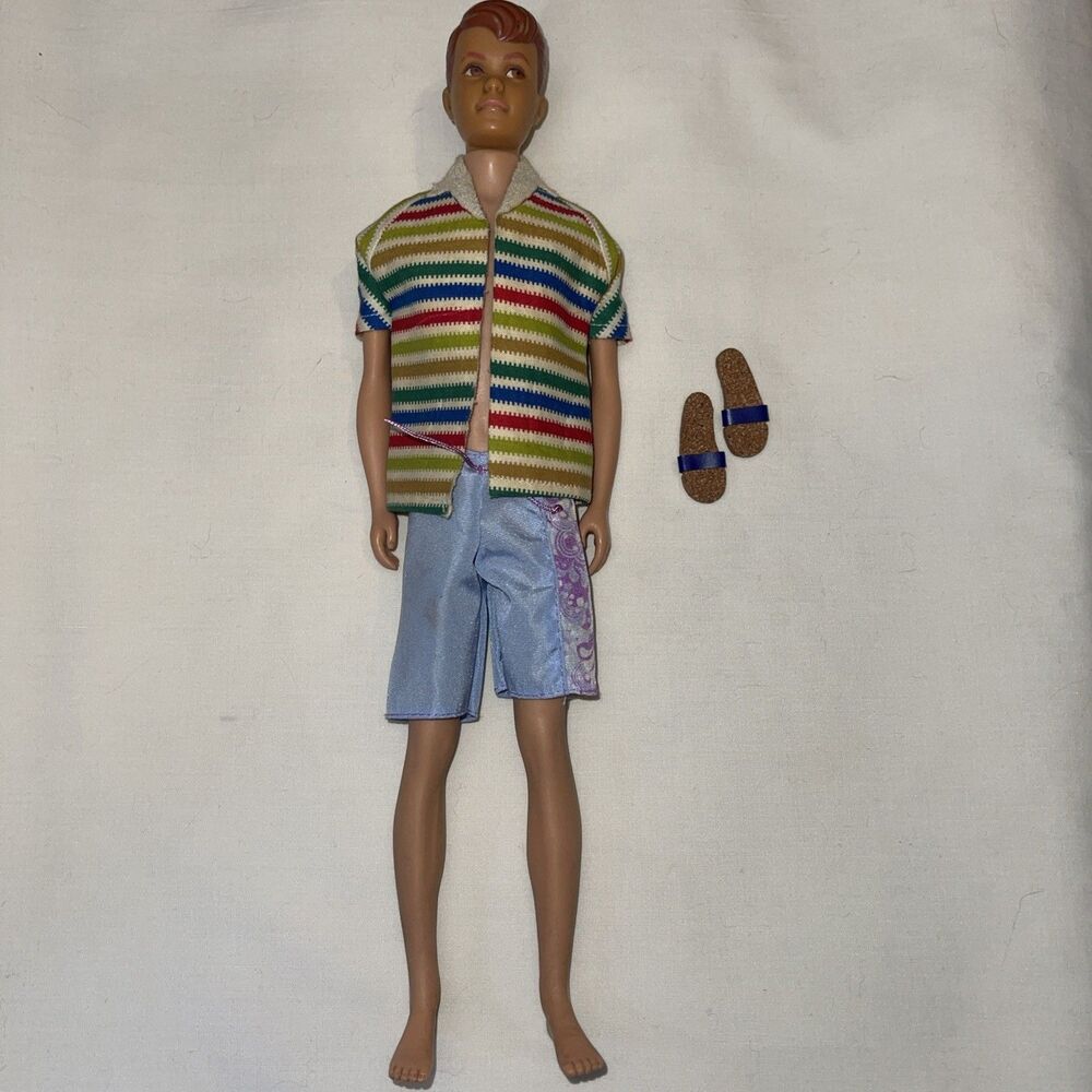 VTG Mattel #1000 Allan Doll KEN 1964 Sandals Shirt SL